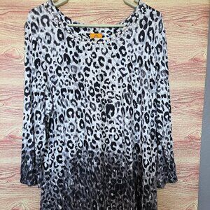 Ruby Rd. Women’s Leopard Ombre Tunic Top – Size Large